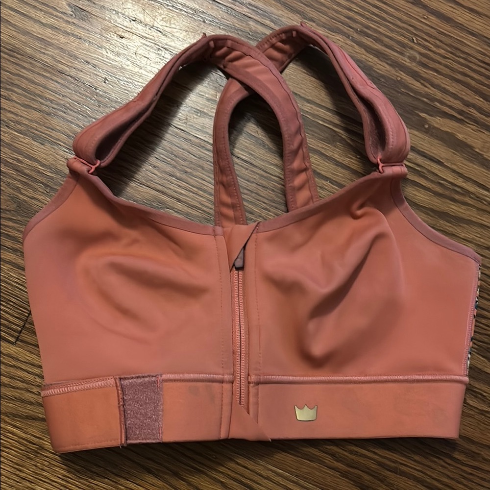 SHEFIT Luxe Sports Bra in Coral Pink